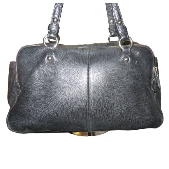 Coach 2011 Peyton Penelope Black Soft Pebbled Leather Turnlock Satchel Bag 16529 - Picture 2 of 15